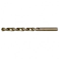 #12 RHS / RHC HSS-CO 8% (M42) 135 Degree Split Point Cobalt Heavy Duty Jobber Length Drill - Straw / Gold Oxide - A1 Tooling