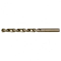 #12 RHS / RHC HSS-CO 8% (M42) 135 Degree Split Point Cobalt Heavy Duty Jobber Length Drill - Straw / Gold Oxide - A1 Tooling