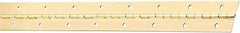 National Mfg. - 48" Long x 1-1/2" Wide, Steel Brass Finish Continuous Hinge - 0.042" Thick with Holes - A1 Tooling