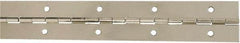 National Mfg. - 12" Long x 1-1/2" Wide, Steel Satin Nickel Coating Continuous Hinge - 0.042" Thick with Holes - A1 Tooling