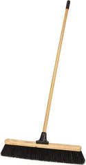 Harper Brush - 24" Heavy Duty Polypropylene Push Broom - 4" Bristle Length, Wood Block, Bolt-On Handle Connection, Handle Included - A1 Tooling