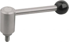 KIPP - 1/2-13, Stainless Steel Threaded Stud Adjustable Clamping Handle - 151mm OAL, 65mm High - A1 Tooling