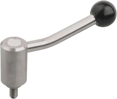 KIPP - 1/2-13, Stainless Steel Threaded Stud Adjustable Clamping Handle - 100mm OAL, 58.5mm High - A1 Tooling