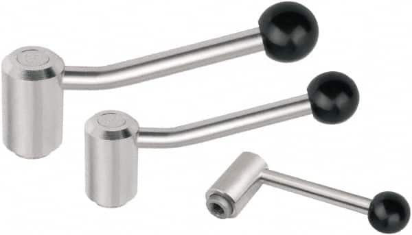 KIPP - 1/2-13, Stainless Steel Threaded Hole Adjustable Clamping Handle - 120mm OAL, 68.5mm High - A1 Tooling