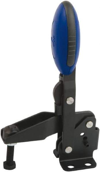 KIPP - Vertical Handle, Manual Hold Down Toggle Clamp - U-Bar, Flanged Base, Nitride/Oxide Finish, Steel - A1 Tooling