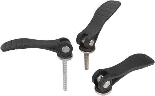 KIPP - 3/8-16, Fiberglass Reinforced Plastic Threaded Stud Adjustable Clamping Handle - 110mm OAL, 27.7mm High - A1 Tooling