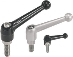 KIPP - 3/8-16, Zinc Threaded Stud Adjustable Clamping Handle - 90mm OAL, 61.5mm High - A1 Tooling