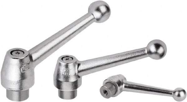 KIPP - M16, Steel Threaded Hole Adjustable Clamping Handle - 153.5mm OAL, 78mm High - A1 Tooling