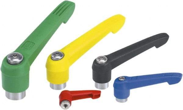 KIPP - 1/2-13, Fiberglass Reinforced Plastic Threaded Hole Adjustable Clamping Handle - 109mm OAL, 66mm High - A1 Tooling