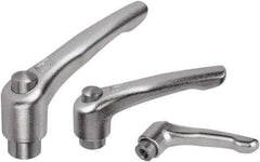 KIPP - 5/16-18, Stainless Steel Threaded Hole Adjustable Clamping Handle - 74.5mm OAL, 45.5mm High - A1 Tooling