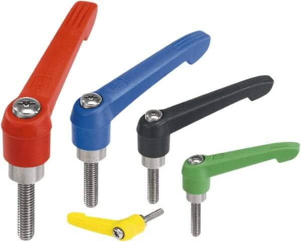 KIPP - 5/16-18, Fiberglass Reinforced Plastic Threaded Stud Adjustable Clamping Handle - 75mm OAL, 45.5mm High - A1 Tooling