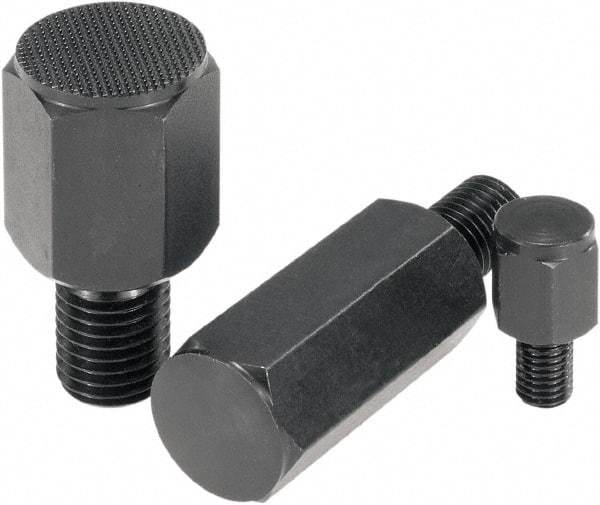 KIPP - 2-1/8" OAL, 1.1811" Head Height, 1-1/16" OD, Tempered Steel, Threaded Rest Button - Black Oxide Coating, M16 Thread - A1 Tooling