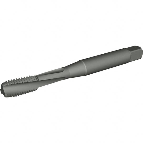 Kennametal - 7/16-20 UNF 3 Flute Modified Bottoming Spiral Flute Tap - Powdered Metal, Nitride Finish, 80.3mm OAL, Right Hand Flute, Right Hand Thread, H5, Series T662 - Exact Industrial Supply