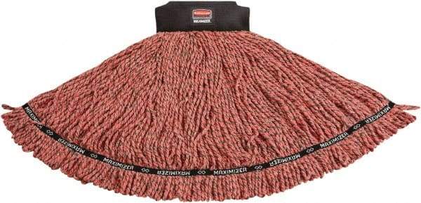 Rubbermaid - 2-1/2" Black Head Band, Medium Blended Fiber Loop End Mop Head - 4 Ply, Clamp Jaw & Side Loading Connection - A1 Tooling