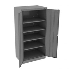 Tennsco - 5 Shelf Locking Storage Cabinet - Steel, 36" Wide x 24" Deep x 72" High, Medium Gray - A1 Tooling