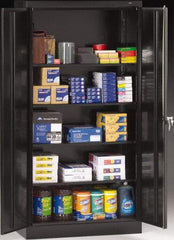 Tennsco - 5 Shelf Locking Storage Cabinet - Steel, 36" Wide x 18" Deep x 72" High, Black - A1 Tooling