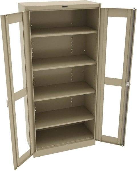 Tennsco - 5 Shelf Visible Storage Cabinet - Steel, 36" Wide x 24" Deep x 78" High, Sand - A1 Tooling