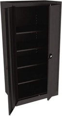 Tennsco - 5 Shelf Locking Storage Cabinet - Steel, 36" Wide x 24" Deep x 72" High, Black - A1 Tooling