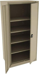 Tennsco - 5 Shelf Locking Storage Cabinet - Steel, 36" Wide x 24" Deep x 72" High, Sand - A1 Tooling