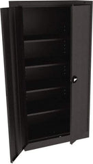 Tennsco - 5 Shelf Locking Storage Cabinet - Steel, 36" Wide x 18" Deep x 72" High, Black - A1 Tooling