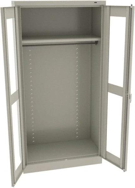 Tennsco - 2 Shelf Wardrobe Storage Cabinet - Steel, 36" Wide x 18" Deep x 72" High, Light Gray - A1 Tooling