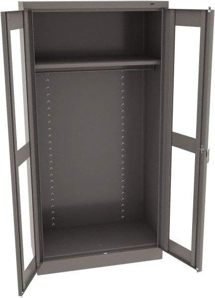 Tennsco - 2 Shelf Wardrobe Storage Cabinet - Steel, 36" Wide x 18" Deep x 72" High, Medium Gray - A1 Tooling