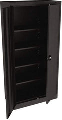 Tennsco - 5 Shelf Locking Storage Cabinet - Steel, 36" Wide x 18" Deep x 78" High, Black - A1 Tooling