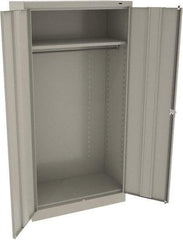 Tennsco - 2 Shelf Wardrobe Storage Cabinet - Steel, 36" Wide x 18" Deep x 72" High, Light Gray - A1 Tooling