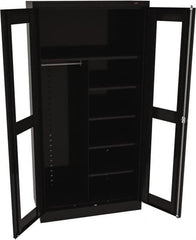 Tennsco - 6 Shelf Combination Storage Cabinet - Steel, 36" Wide x 18" Deep x 72" High, Black - A1 Tooling