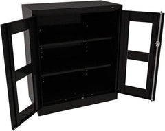 Tennsco - 3 Shelf Visible Storage Cabinet - Steel, 36" Wide x 18" Deep x 42" High, Black - A1 Tooling