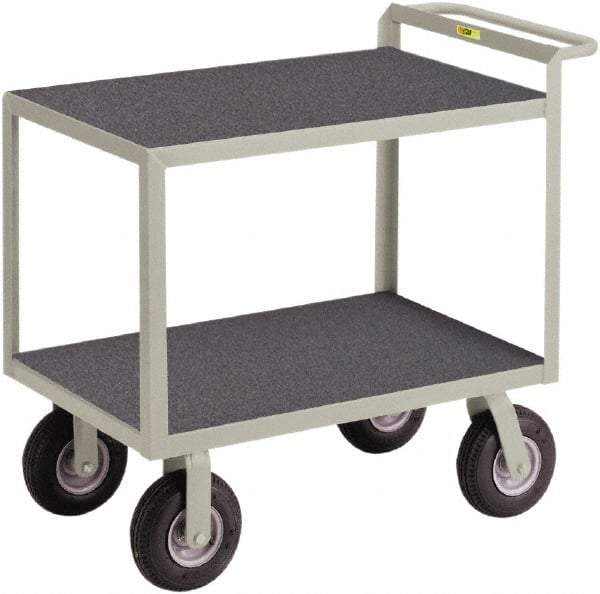 Little Giant - 1,200 Lb Capacity, 24" Wide x 48" Long x 38" High Instrument Cart - 2 Shelf, Steel, 3 Rigid/2 Swivel Casters - A1 Tooling