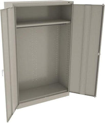 Tennsco - 2 Shelf Wardrobe Storage Cabinet - Steel, 48" Wide x 18" Deep x 78" High, Light Gray - A1 Tooling