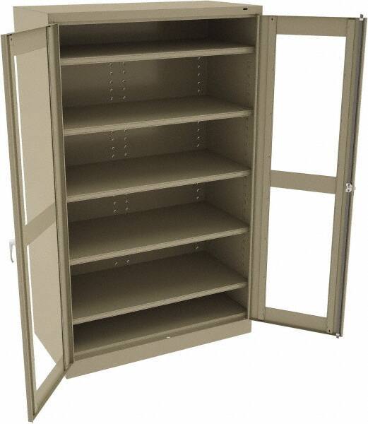 Tennsco - 5 Shelf Visible Storage Cabinet - Steel, 48" Wide x 24" Deep x 78" High, Sand - A1 Tooling