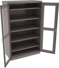 Tennsco - 5 Shelf Visible Storage Cabinet - Steel, 48" Wide x 24" Deep x 78" High, Medium Gray - A1 Tooling