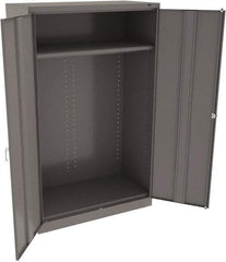 Tennsco - 2 Shelf Wardrobe Storage Cabinet - Steel, 48" Wide x 24" Deep x 78" High, Medium Gray - A1 Tooling