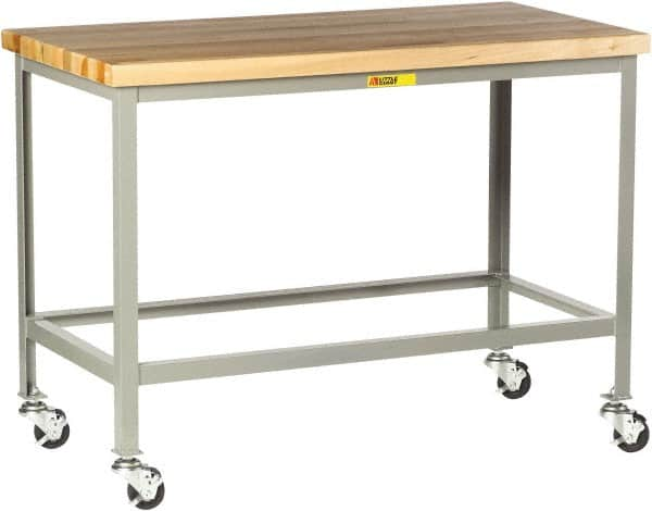 Little Giant - Butcher Block Top - Fixed Leg, Gray, 24" Deep - A1 Tooling