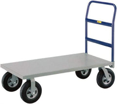 Little Giant - 1,500 Lb Capacity Steel Platform Truck - Steel Deck, 30" OAW, 48" Platform Length, Solid Rubber Casters - A1 Tooling