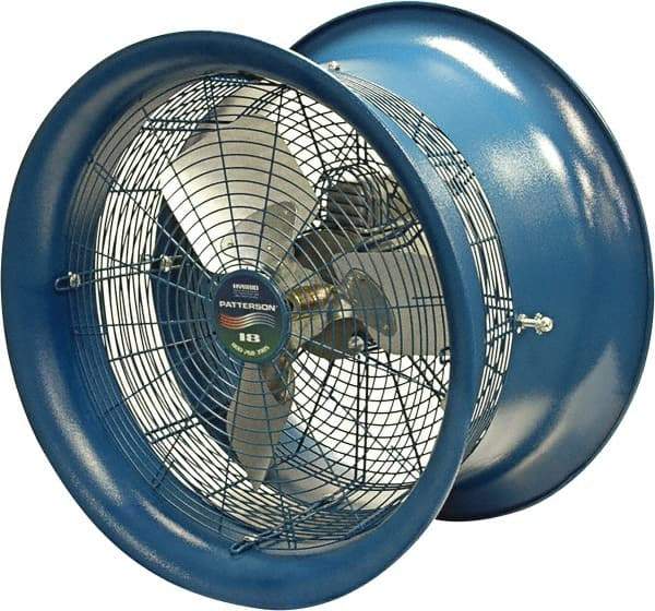 Patterson Fan - 18" Blade, 1/2 hp, 3,800 CFM, Industrial Circulation Fan - Suspension, 208-230/460 Volts, 1 Speed - A1 Tooling