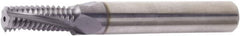 Vargus - M10x1 ISO, 0.343" Cutting Diam, 3 Flute, Solid Carbide Helical Flute Thread Mill - Internal Thread, 0.807" LOC, 2-7/8" OAL, 3/8" Shank Diam - A1 Tooling