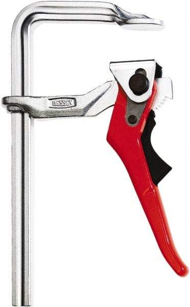 Bessey - 4" Capacity, 2-3/8" Throat Depth Steel (Profiled Rail) Bar Clamp - 400 Lb Clamping Pressure, 7" OAL - A1 Tooling