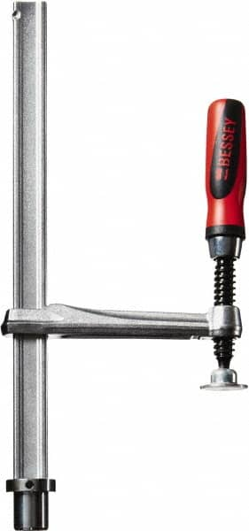 Bessey - 1100 Lb Holding Capacity, 12" Max Opening Capacity, 1100 Lb Clamping Pressure, Manual Hold Down Clamp - 6-7/8" Arm Length, 7" Clamp Length, 1-37/64" Clamp Width, 15-3/4" Clamp Height, 28mm Stud Mount, Steel - A1 Tooling