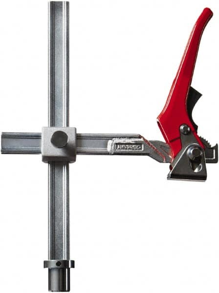 Bessey - 1,200 Lb Holding Capacity, 12" Max Opening Capacity, 1,200 Lb Clamping Pressure, Manual Hold Down Clamp - 11-1/8" Arm Length, 11" Clamp Length, 2-19/32" Clamp Width, 15-3/4" Clamp Height, 28mm Stud Mount, Steel - A1 Tooling