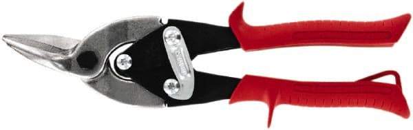 Midwest Snips - 1-1/4" Length of Cut, Left Pattern Aviation Snip - 10" OAL, 18 AWG Steel Capacity - A1 Tooling