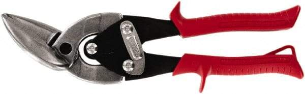 Midwest Snips - 1-1/4" Length of Cut, Left Pattern Offset Aviation Snip - 9-3/4" OAL, 18 AWG Steel Capacity - A1 Tooling