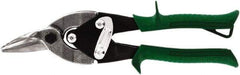 Midwest Snips - 1-1/4" Length of Cut, Right Pattern Aviation Snip - 10" OAL, 18 AWG Steel Capacity - A1 Tooling