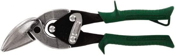 Midwest Snips - 1-1/4" Length of Cut, Right Pattern Offset Aviation Snip - 9-3/4" OAL, 18 AWG Steel Capacity - A1 Tooling