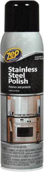 ZEP Commercial - 14 fl oz Liquid Stainless Steel Cleaner & Polish - Citrus Scented, Aerosol Container - A1 Tooling