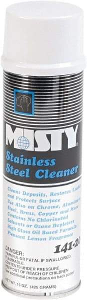 Misty - 15 fl oz Liquid Stainless Steel Cleaner & Polish - Lemon Scented, Aerosol Container - A1 Tooling