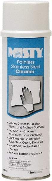 Misty - 18 fl oz Foam Stainless Steel Cleaner & Polish - Lemon Scented, Aerosol Container - A1 Tooling