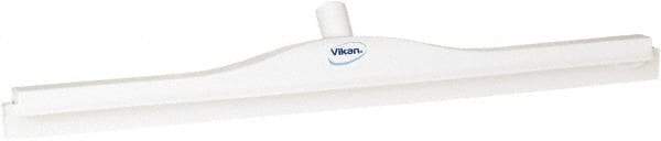 Vikan - 27.6" Polypropylene Blade Floor Squeegee Frame - Threaded End, Double Edge, White, Polypropylene Holder - A1 Tooling